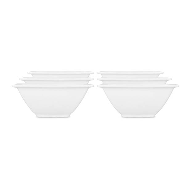 True Life schaaltje - 15 cm - wit - 6 stuks