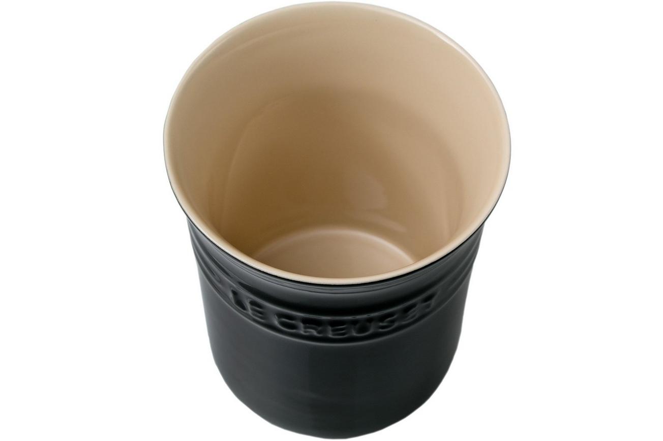 Le Creuset aardewerken spatelpot, zwart, 15 cm