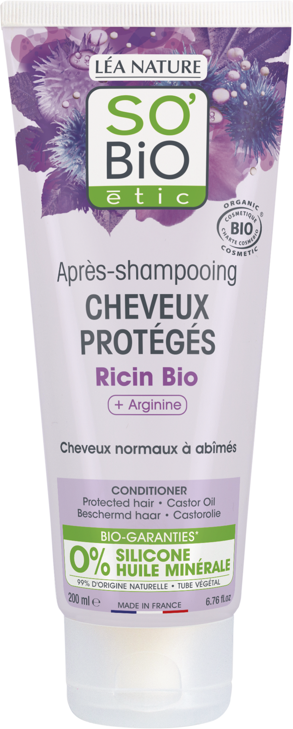 LÉA NATURE SO BiO étic  Schützende Spülung Bio-Rizinus, 200 ml