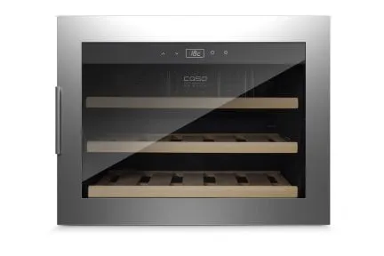 Caso WineSafe 18 EB Inox, Vin køleboks, Indbygget, 18 flaske(r), 60 W, A, Sølv
