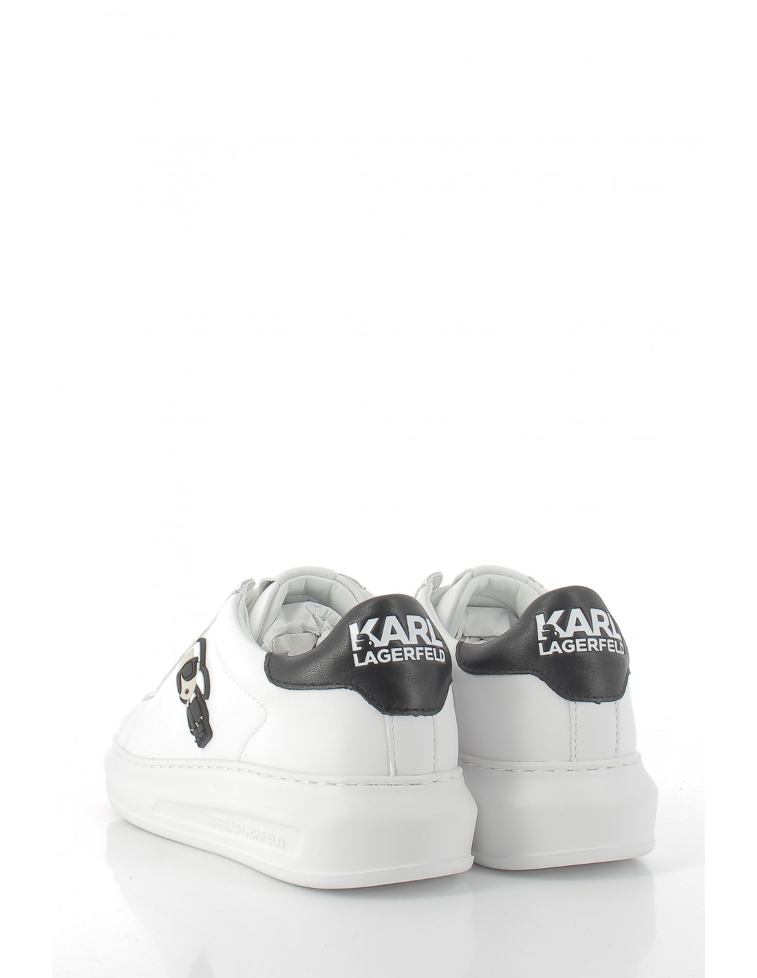 karl lagerfeld baskets compensées femme kapri karl ikonic lo lace cuir blanc