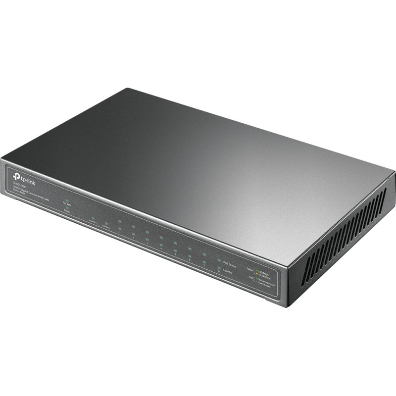 TP-Link TL-SG1210P Non-géré Gigabit Ethernet (10/100/1000) Connexion Ethernet, supportant l'alimentation via ce port (PoE) Gris