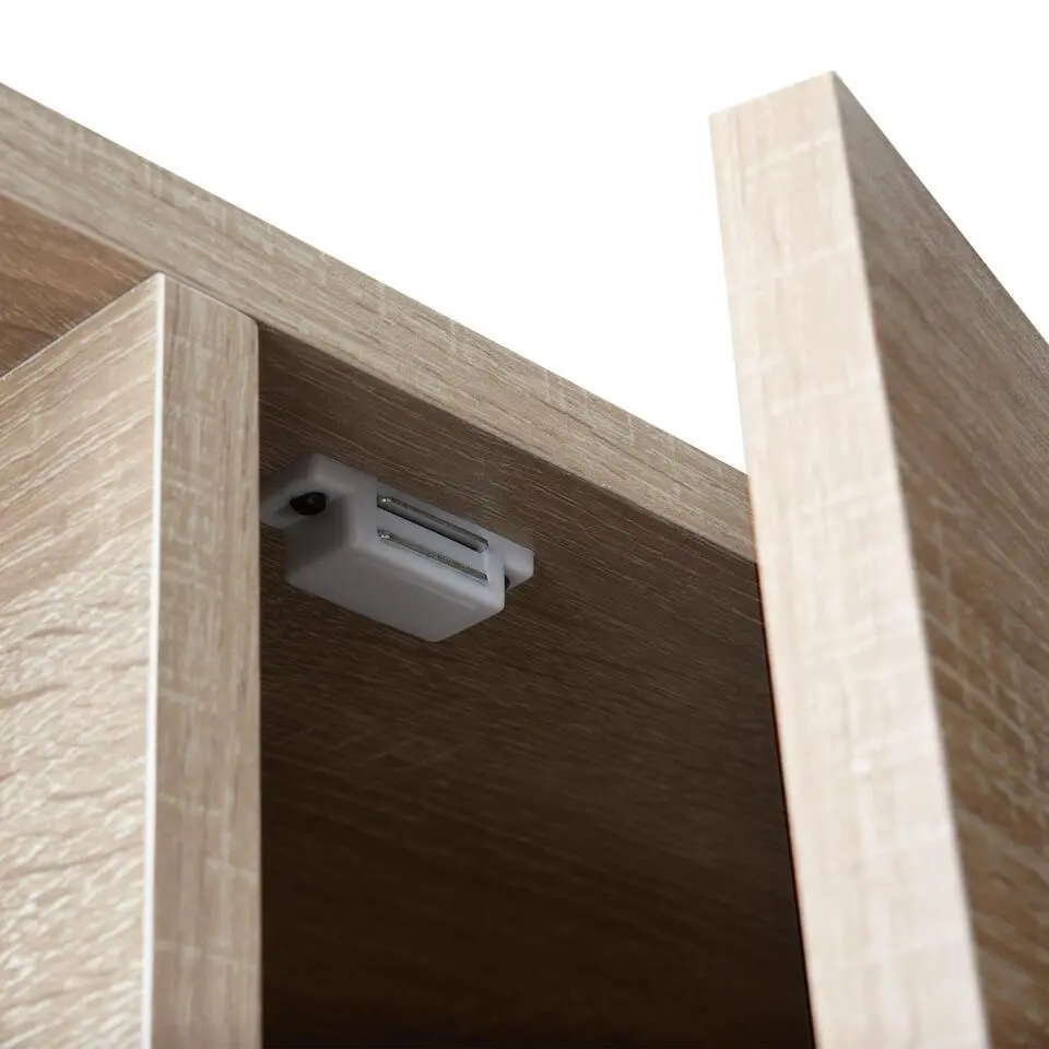 tectake Wandkast 71x32x82cm, Industrieel Licht Hout, Eiken Sonoma