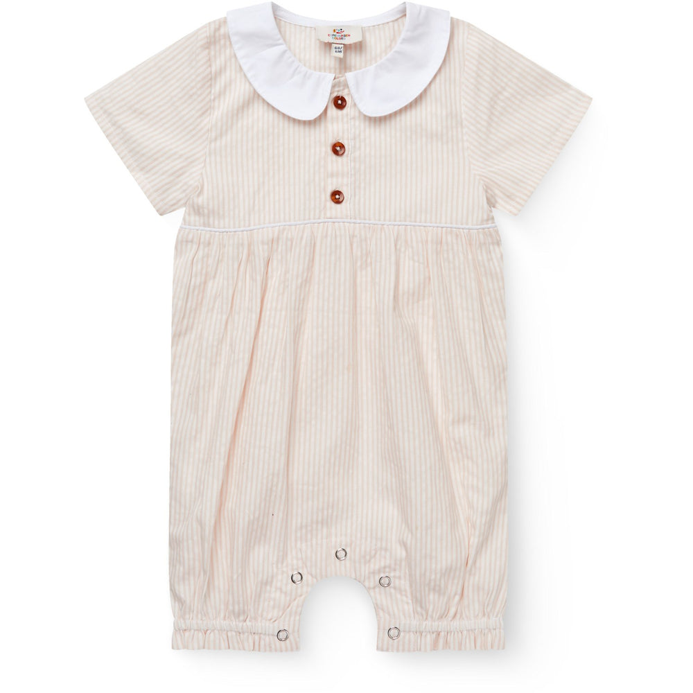 Køb COPENHAGEN COLORS Dusty Rose W Cream Stripe Seersucker Romper W. Krave