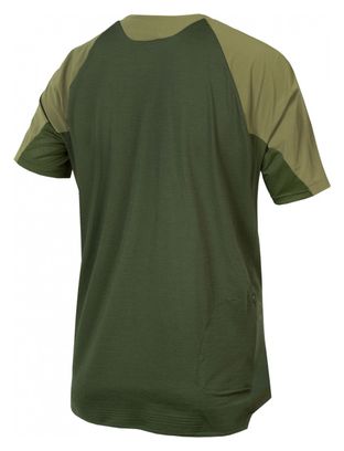 Maillot Manches Courtes Gravel Endura GV500 Foyle Vert Olive