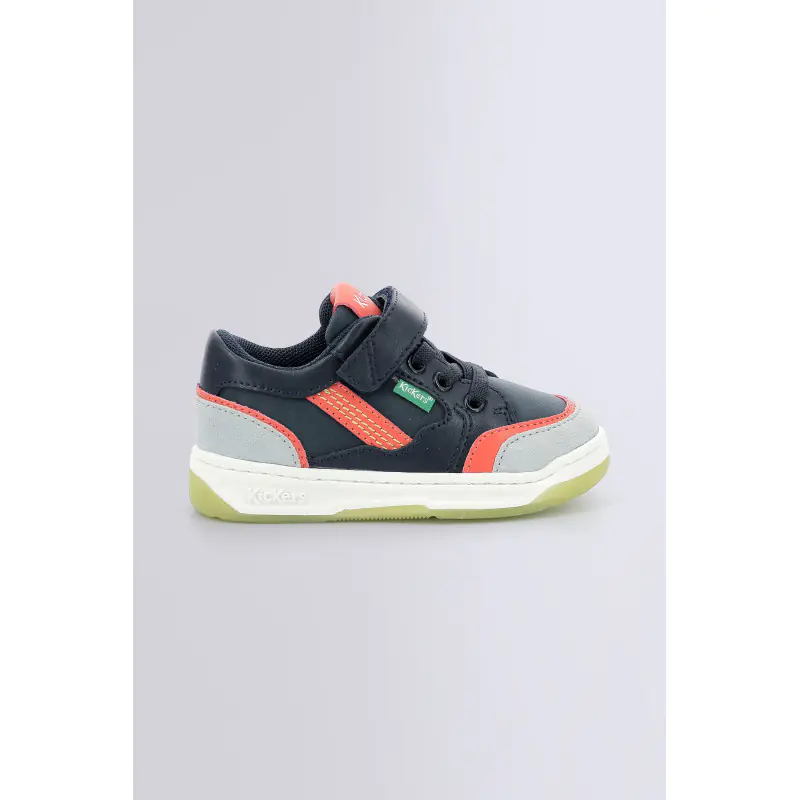 KOUIC MARINE GRIS ORANGE BASKETS BASSES Synthétique Garçon