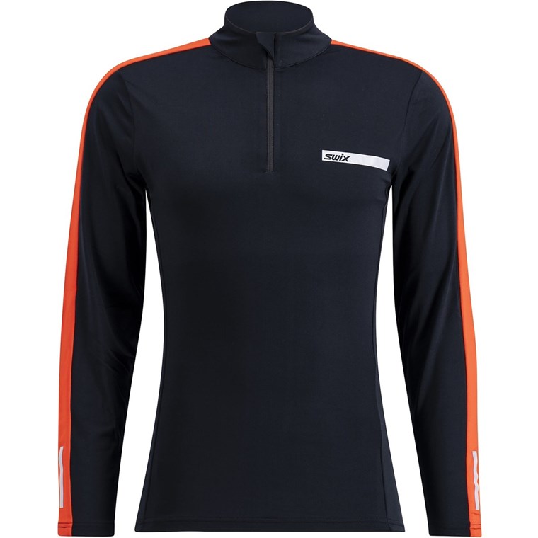 Swix Roadline NTS Half Zip Baselayer Top M Black/Fiery Red