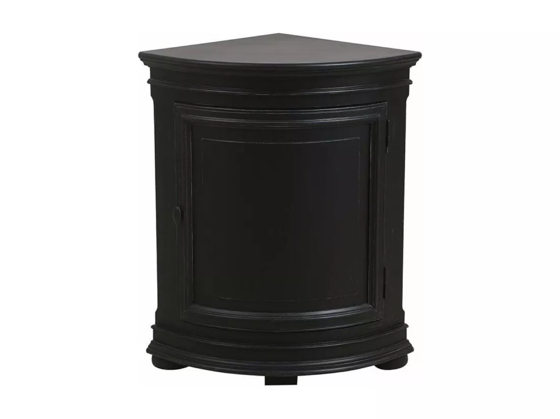 Encoignure basse Bois-MDF Noir - Harmonie Interior's