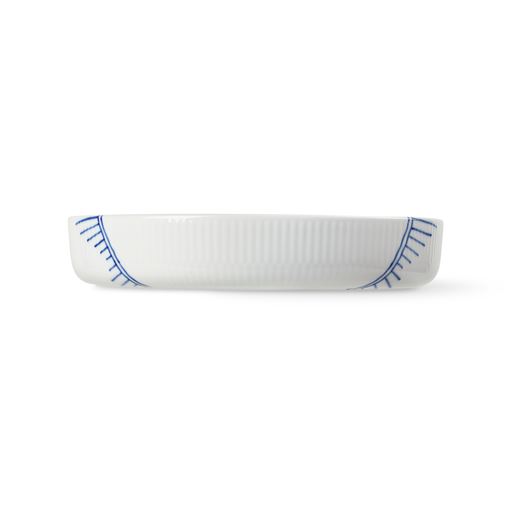 Royal Copenhagen Blå Mega Riflet Rundt Ovnfast Fad, Blå, 27 cm