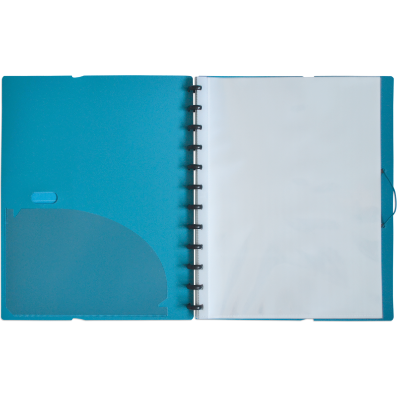 Protège-documents amovible Oxford for student A4 20pochettes zip elastique  assorti
