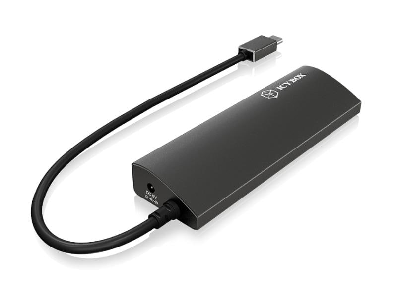 ICY BOX USB-Hub IB-AC6405-C USB-3.0-Hub mit vier Ports und USB Type-C Anschluss
