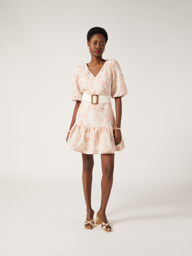 Robe courte col v