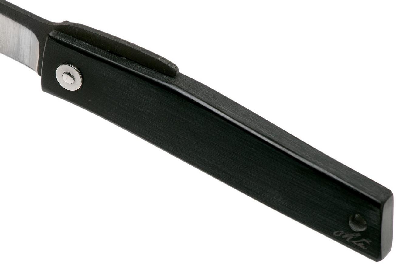 Ohta FK7 Higonokami-zakmes, Black Canvas Micarta