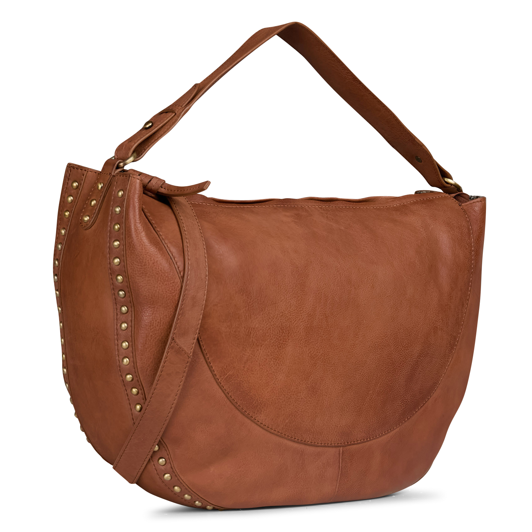 GASPARD XL - Sac porté épaule en cuir | Beige