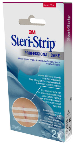 3M Steri-Strip Suture Cutanée Stérile 6x75mm Pièces 2x3 (R1541-02)