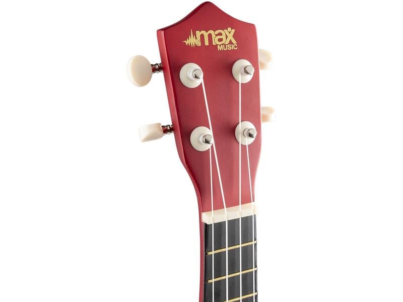 MAX Ukulele UKEY Set Soprano Natural 21 Zoll Sopranukulele mit Tasche und Zubehör