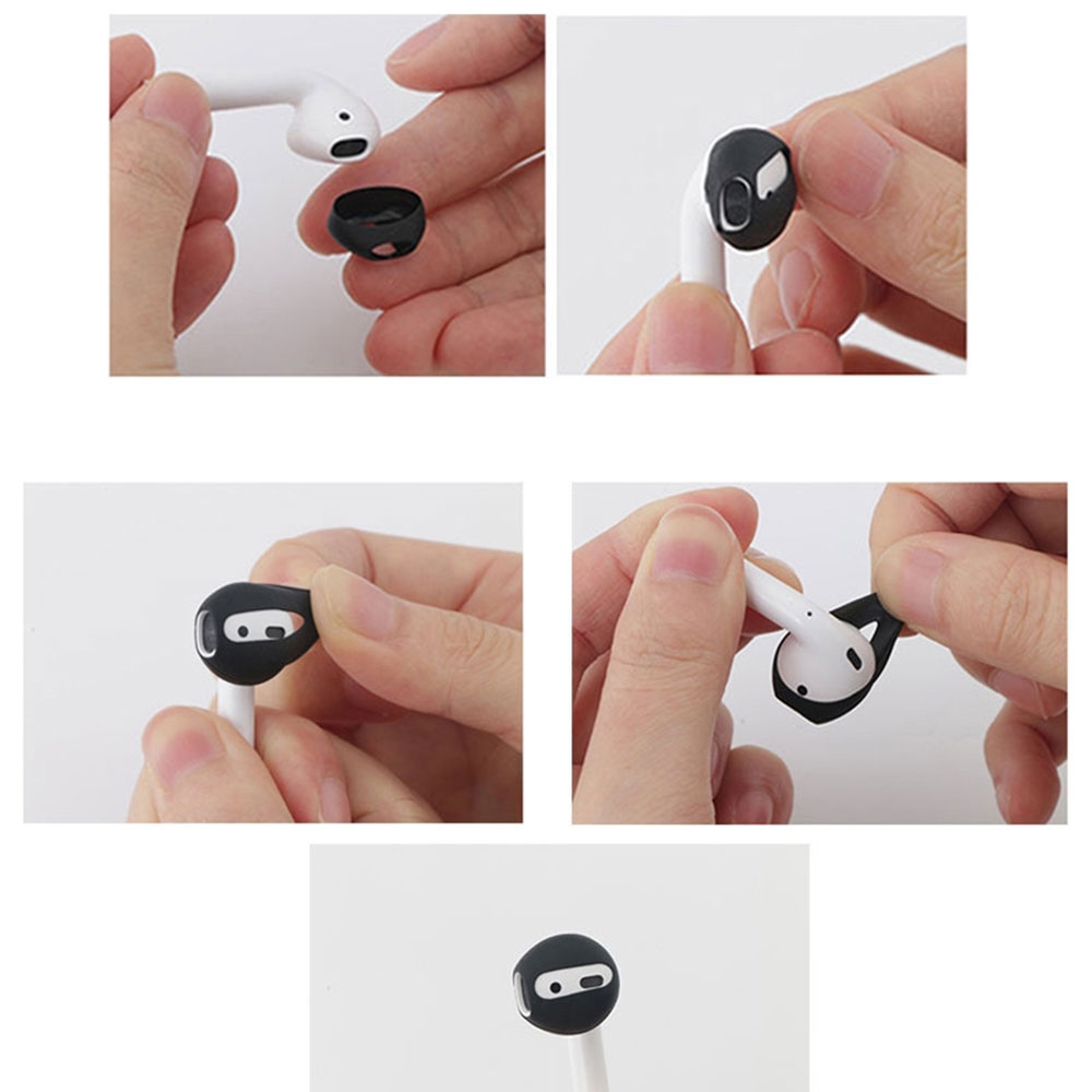 AirPods (1. & 2. Generation) Silikon Ohrpolster Rutschfeste Eartips Ultrathin - Weiss