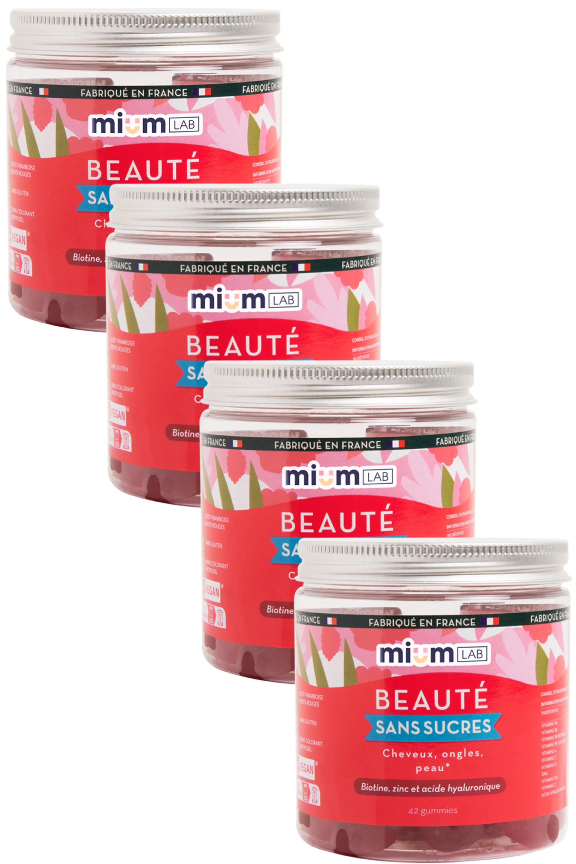 Mium Lab ex Les Miraculeux Compléments alimentaires gummies Beauté sans sucres-100 g