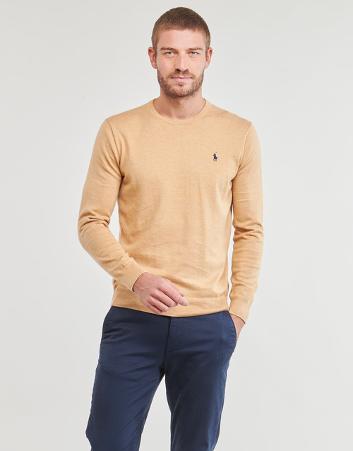 Polo Ralph Lauren - PULLS COL ROND EN PIMA COTON Beige / Camel / Mezcla