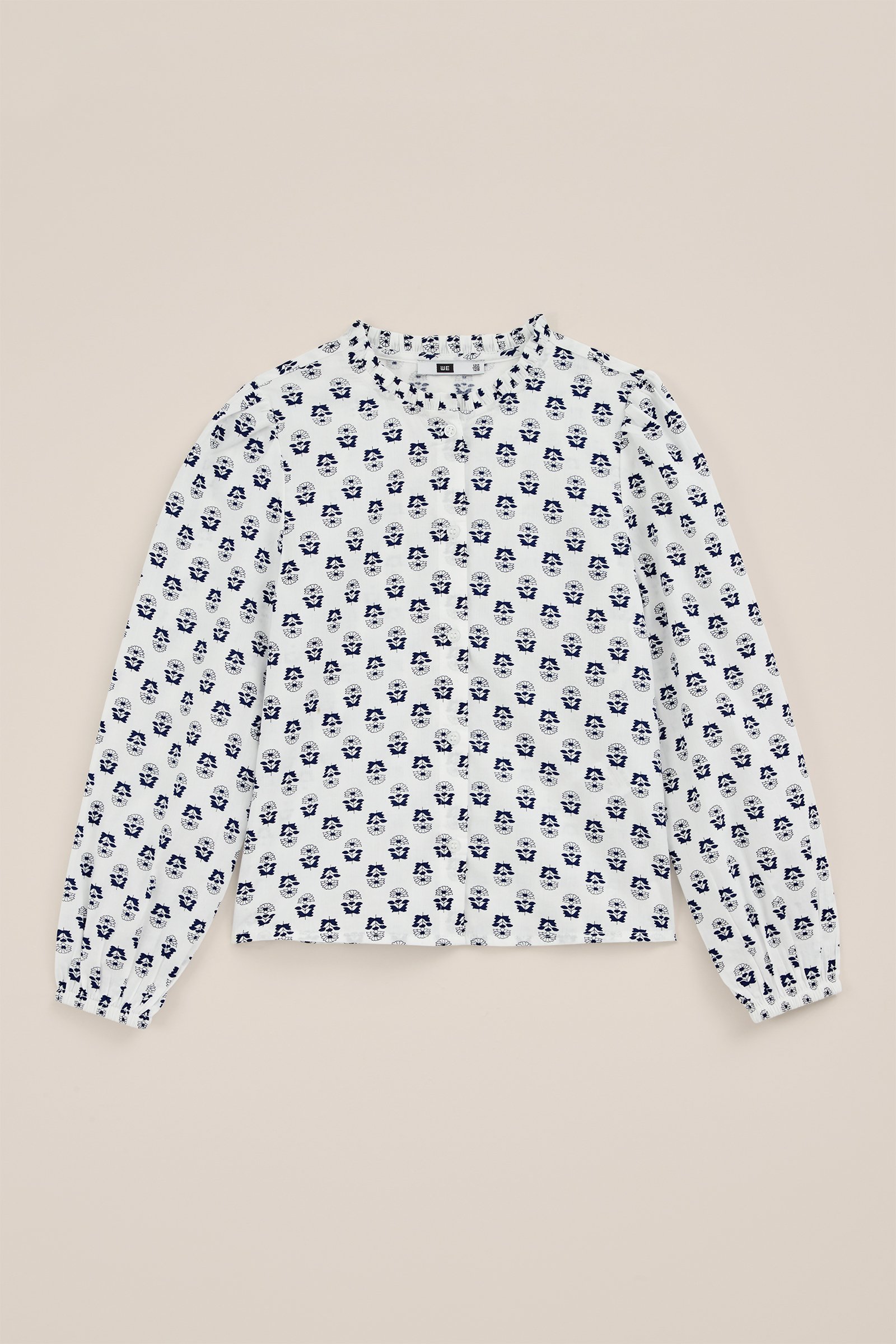 Meisjes blouse met dessin WE Fashion Donkerblauw