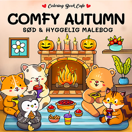 Comfy Autumn malebog - Coloring Book Cafe