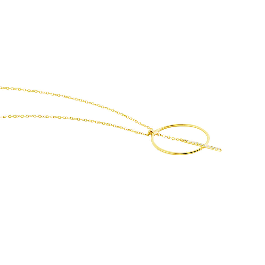 Collier Or Jaune Guda Oxyde De Zirconium