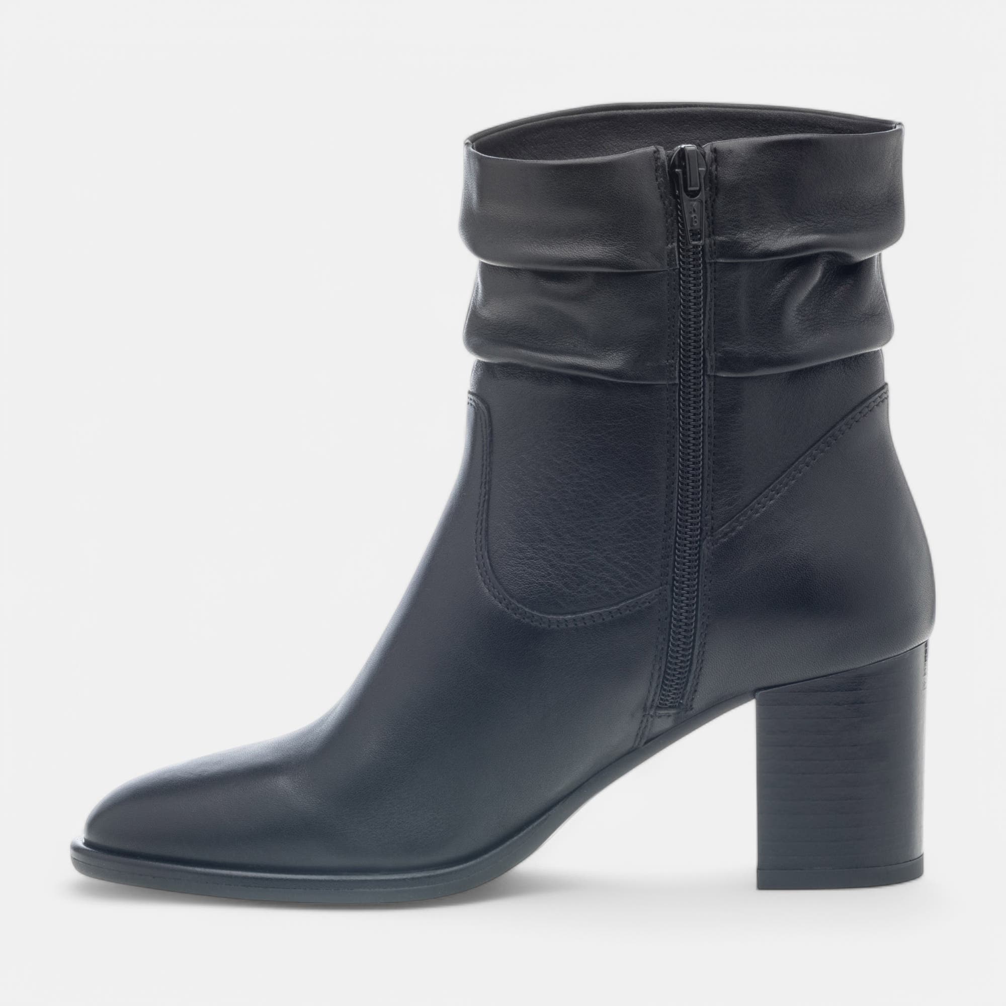 Bottines à talon Femme en cuir noir