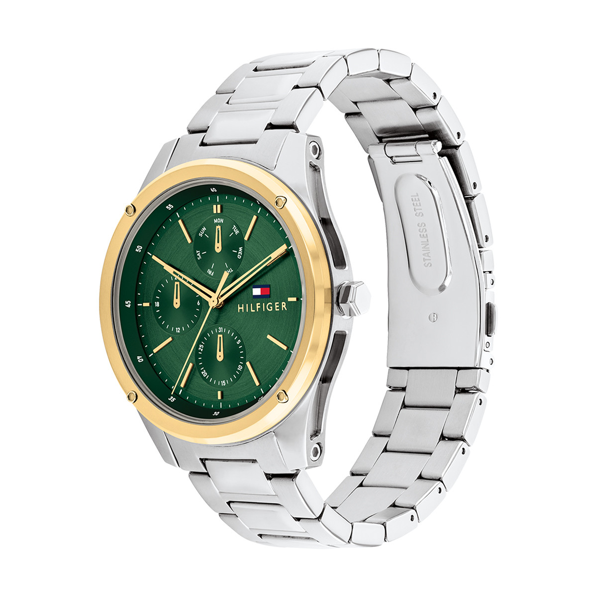 Montre TOMMY HILFIGER tyler homme acier bicolore bracelet acier gris