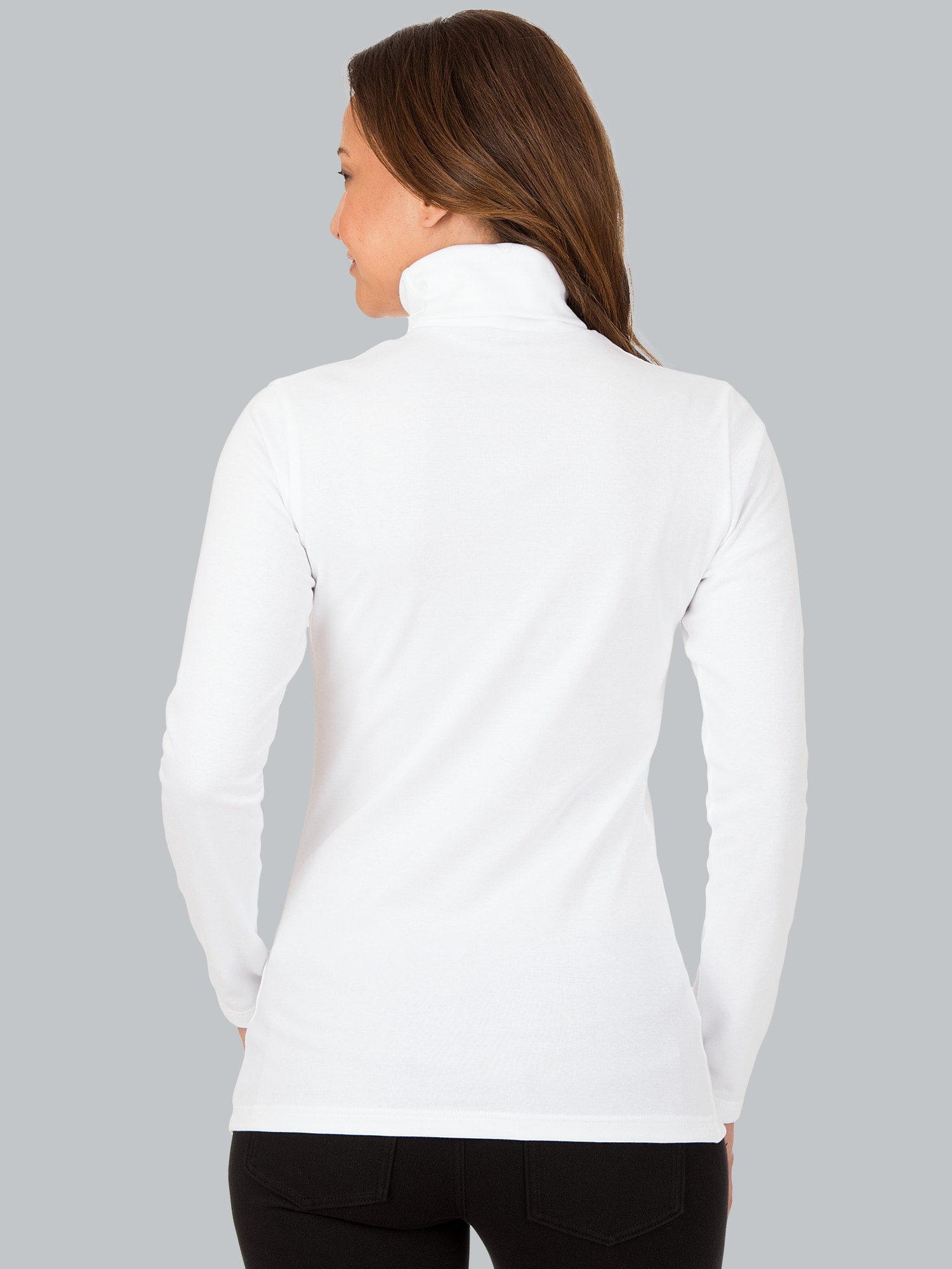 Rollkragenshirt Weiss