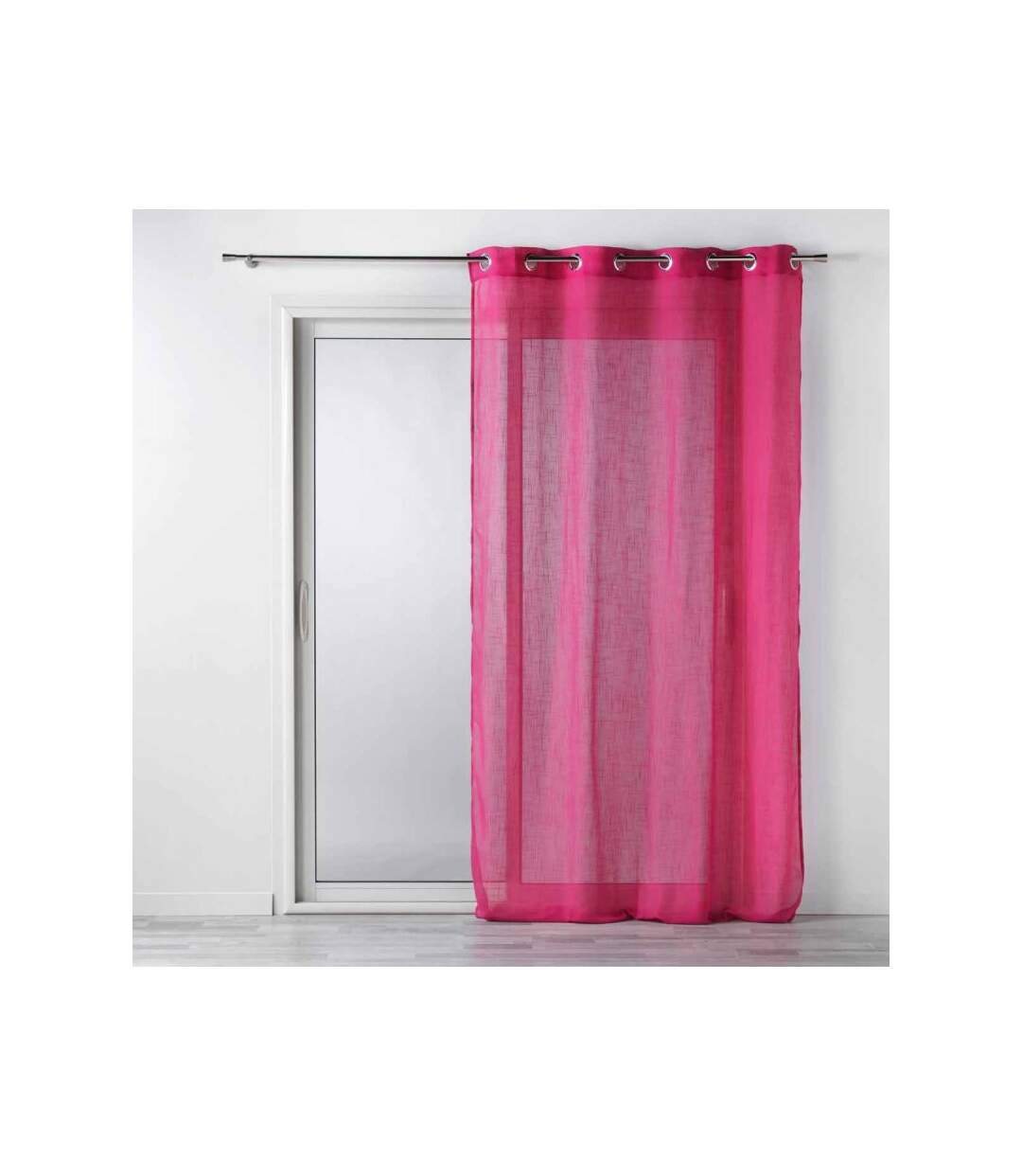 Rideau Voilage à Œillets Zazy 140x240cm Fuchsia