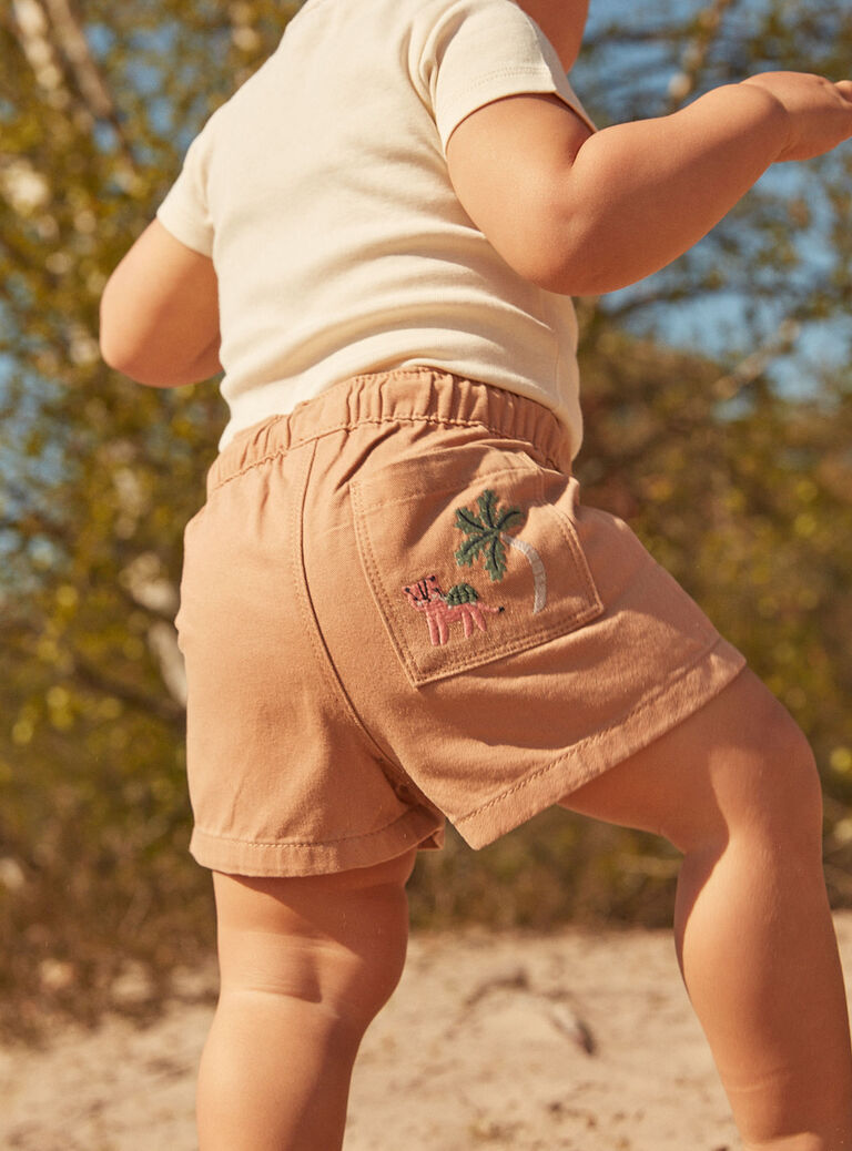 Short en twill marron pécan