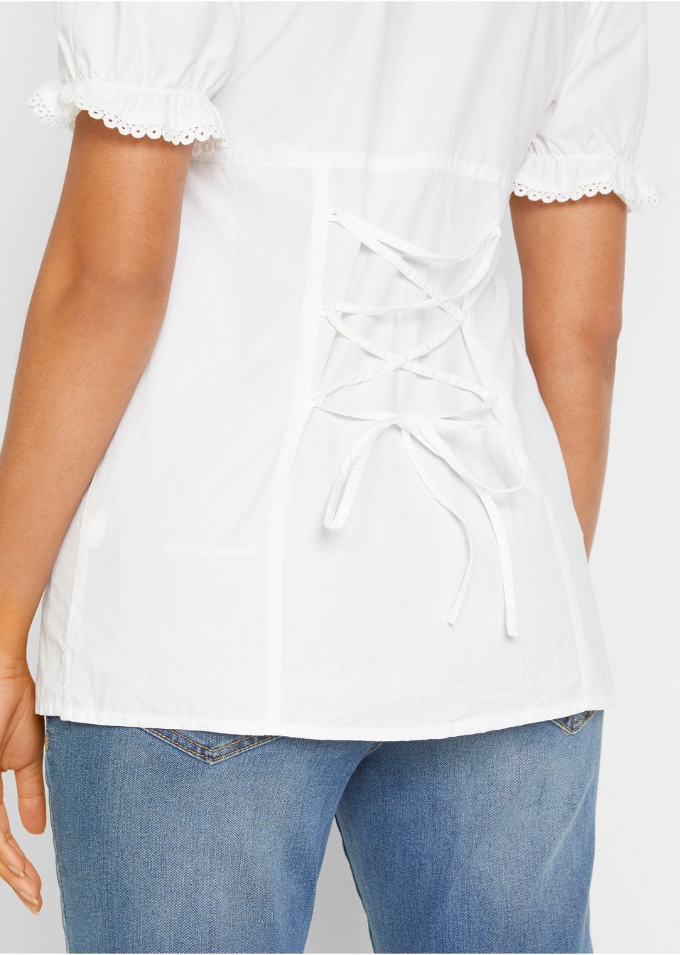 Blouse bavaroise à col Blanche-Neige