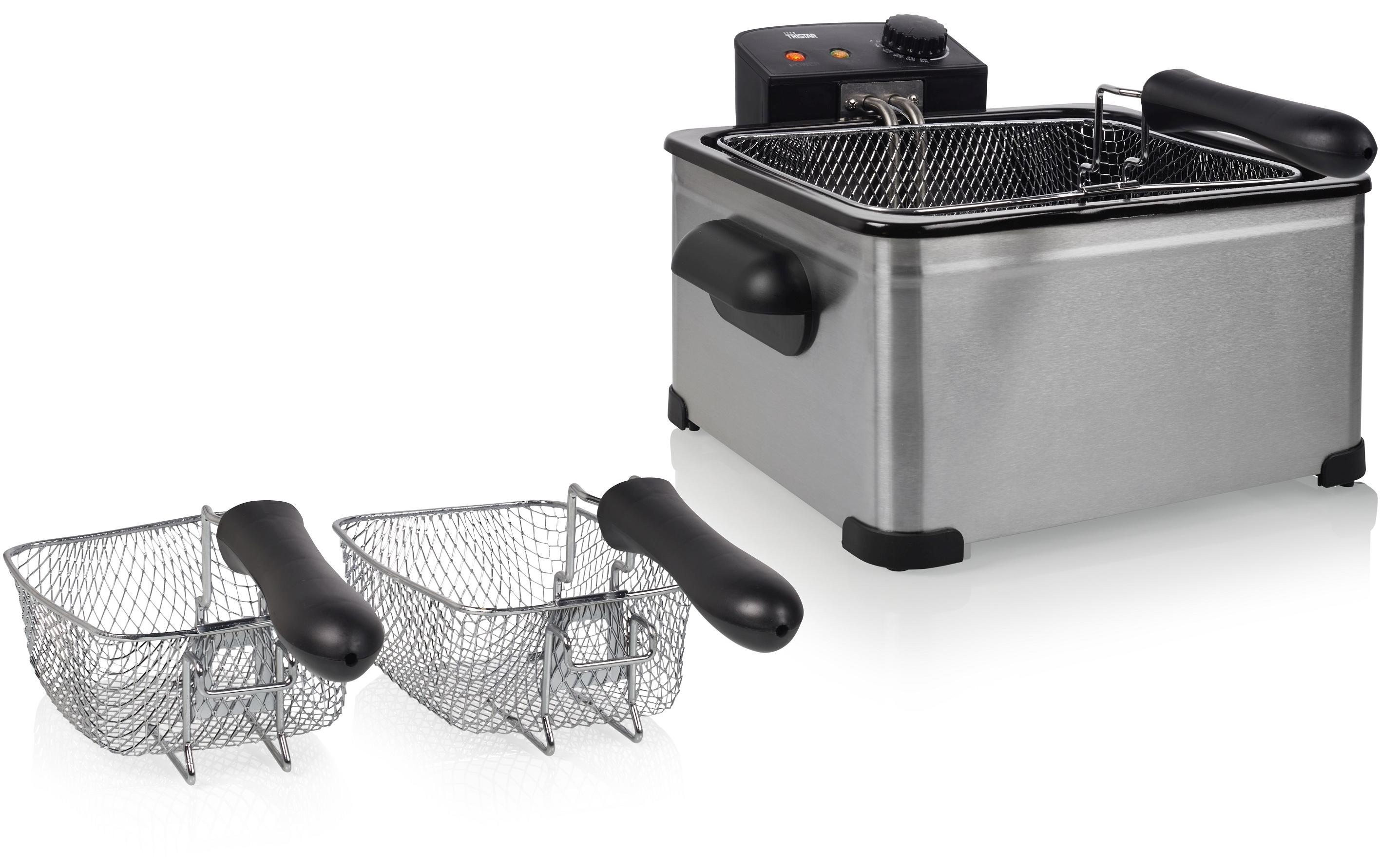 Fritteuse FR-6949 1 kg, EdelstahlEdelstahl-Fritteuse mit Deckel