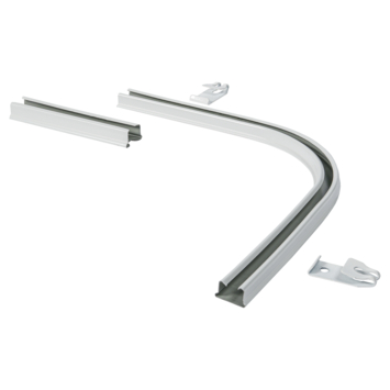Intensions 90° bocht + verbinder gordijnrail Plus wit