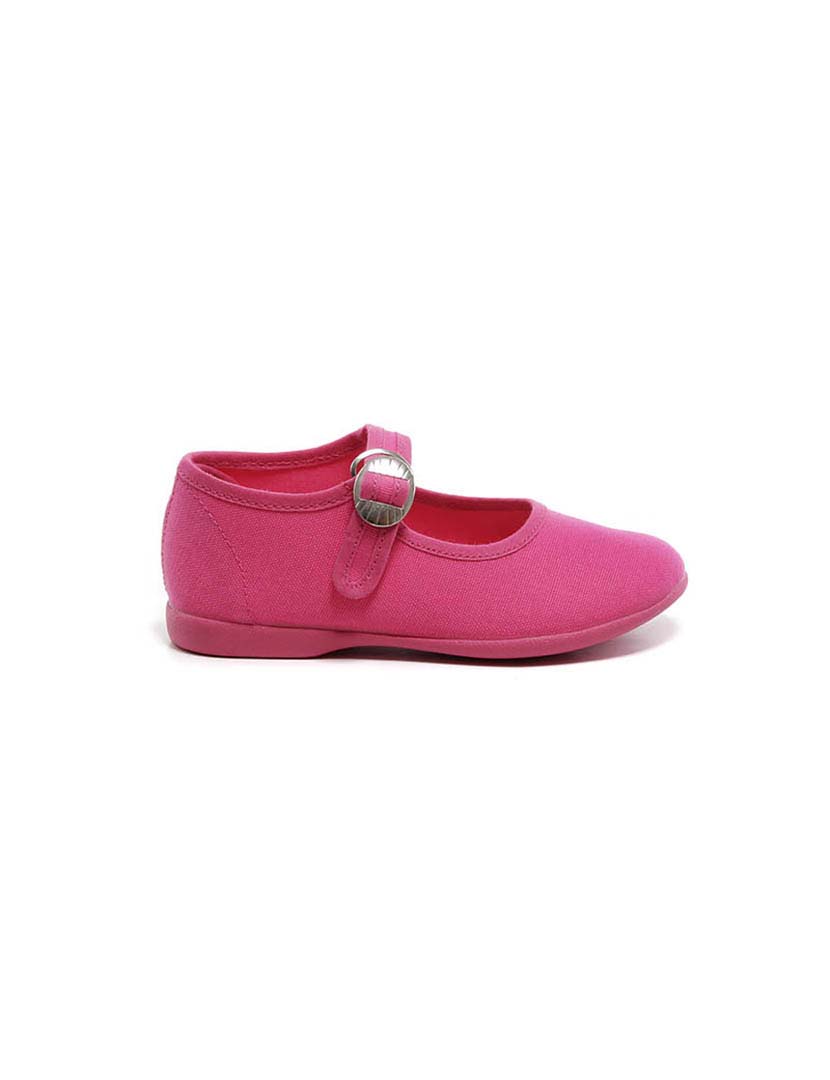 Fuchsia Canvas Ballet Flats