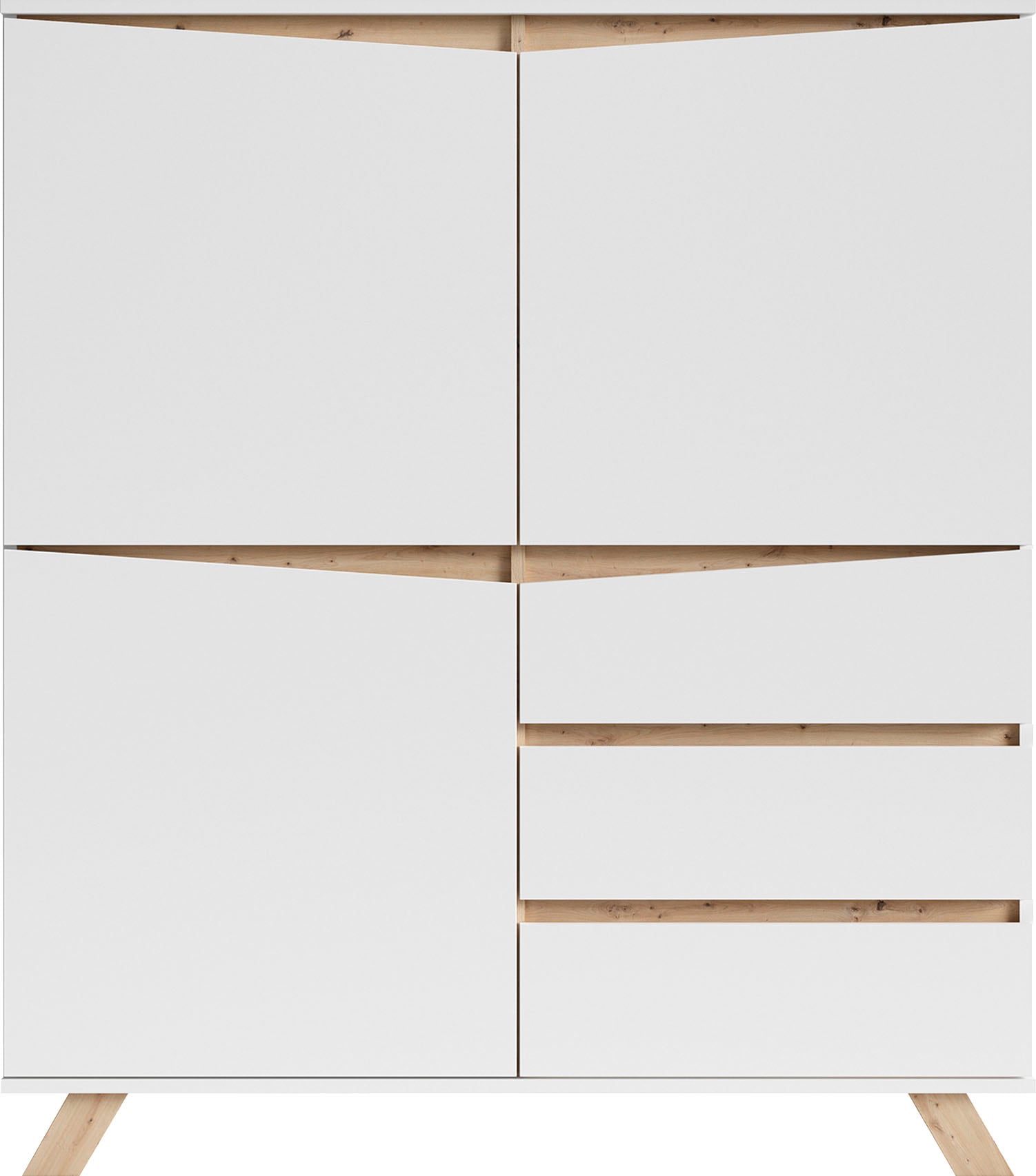 INOSIGN Highboard »Valentin« 3 Schubkästen und 3 Türen, Breite 120cm in modernem Scandi - Design