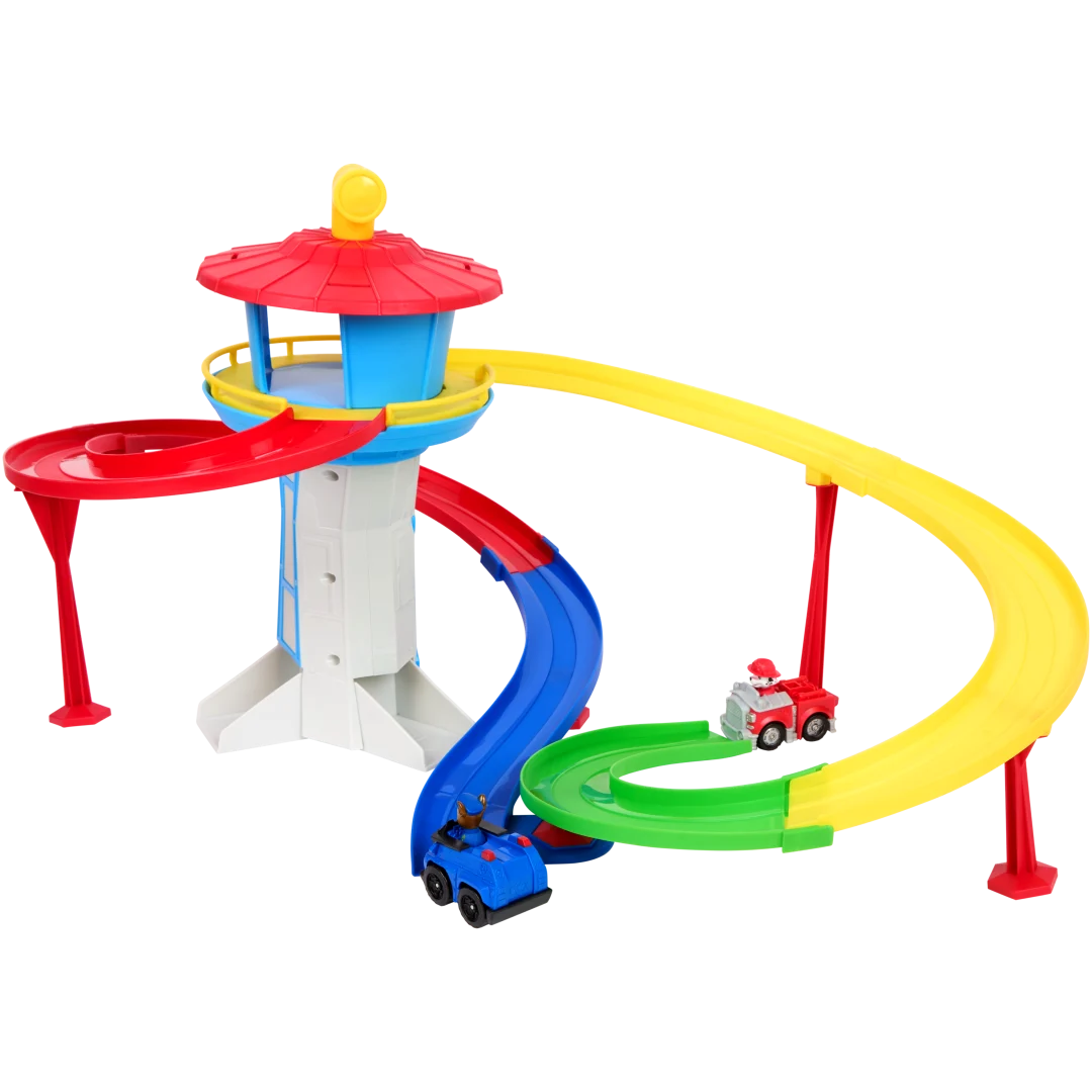 Paw Patrol race- en reddingstoren Incl. 2 auto's