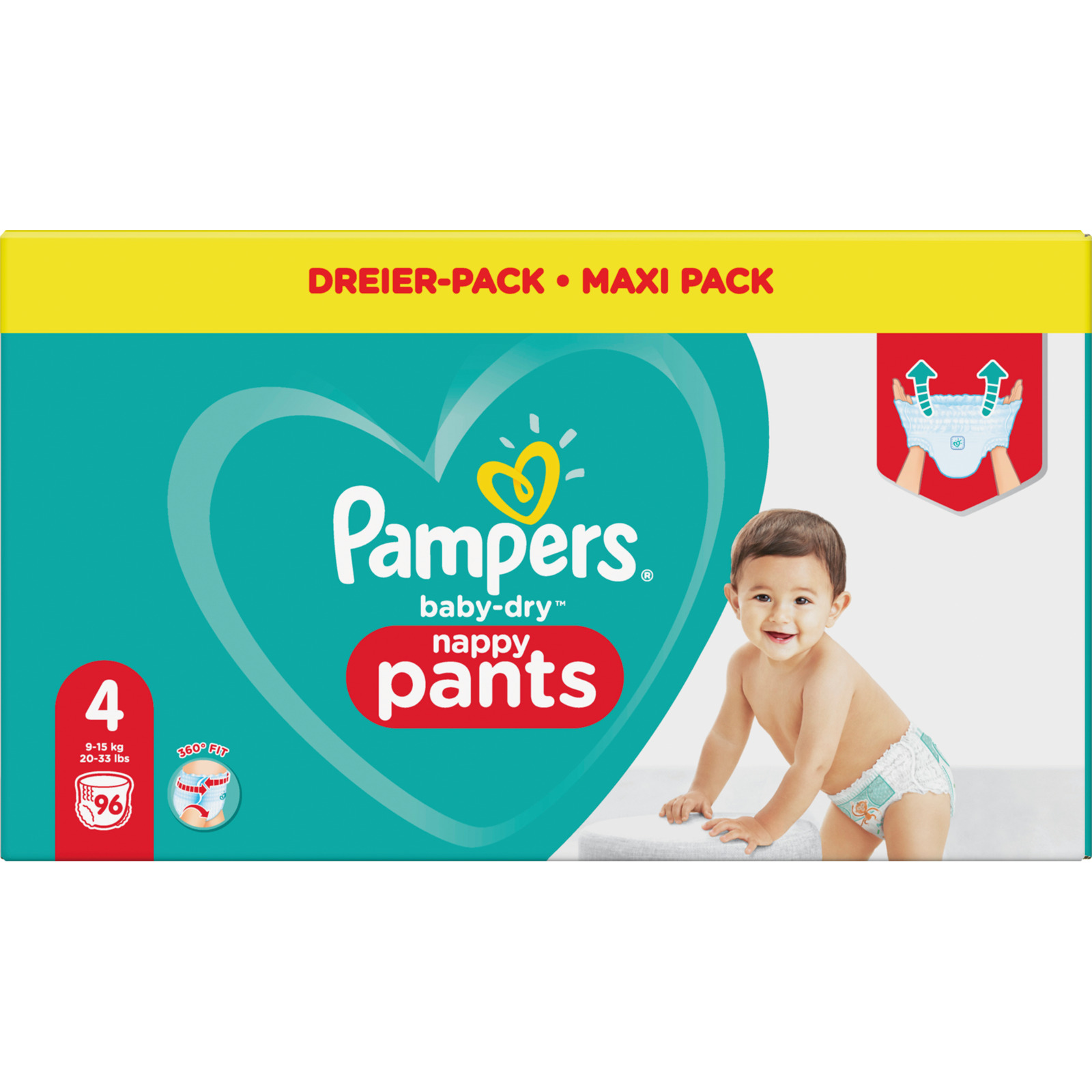 Pampers Baby Dry Nappy Pants Gr. 4 9-15 kg 96er
