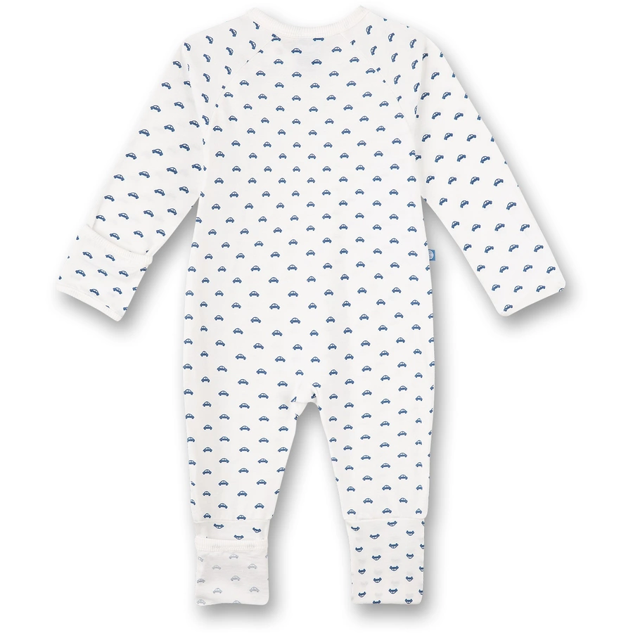 Sanetta Overall white pebble mit Autos