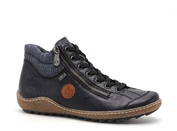 Rieker boots bottine plates femme l7514 bleu