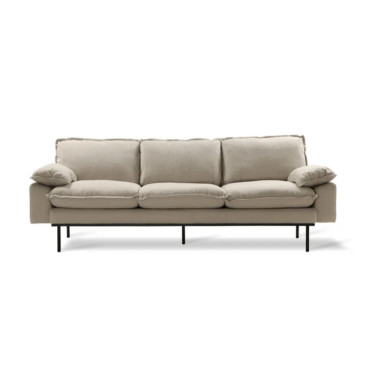 HKliving - Retro Sofa, 3-Sitzer, beige