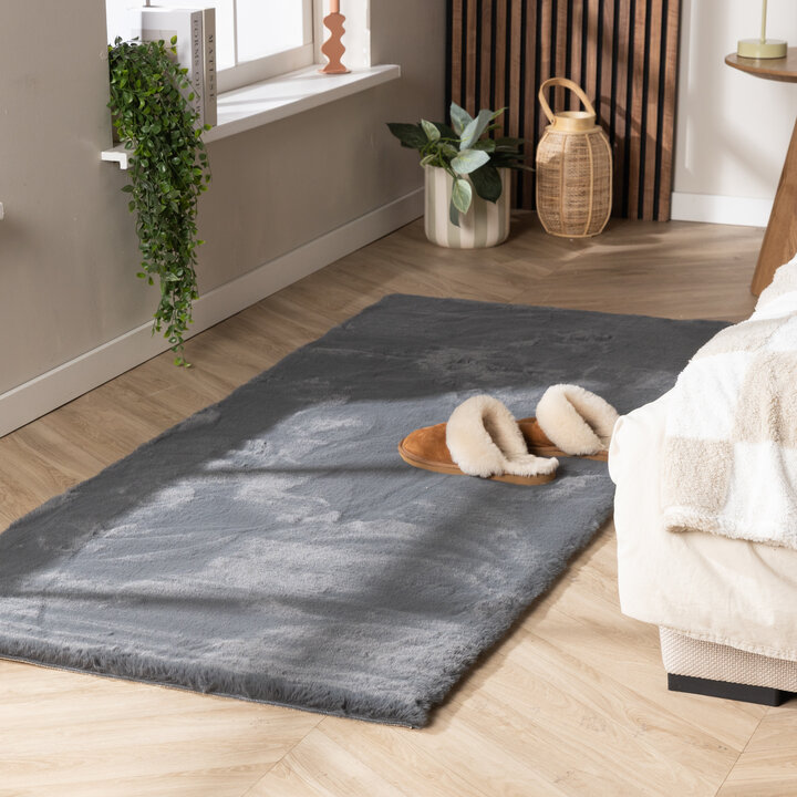 Zachte Hoogpolige loper - Comfy Supreme Antraciet