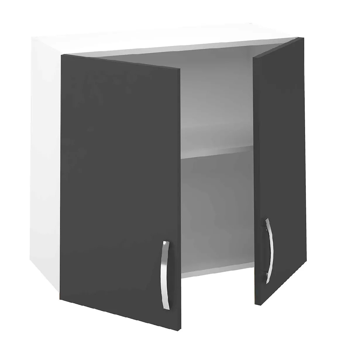 Pegane Meuble Haut de Cuisine 2 Portes - Gris