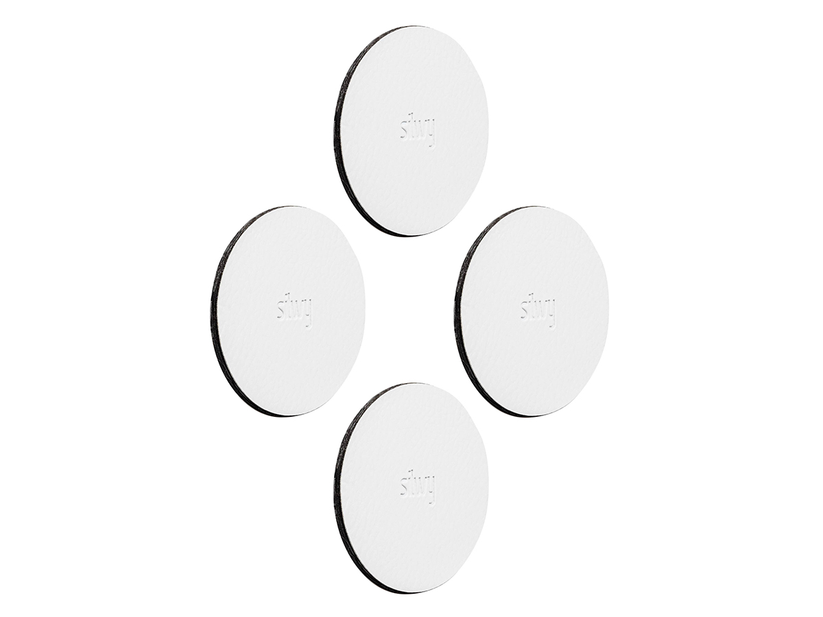 Silwy 6,5 cm set van 4 metalen nano-gelkussentjes - White