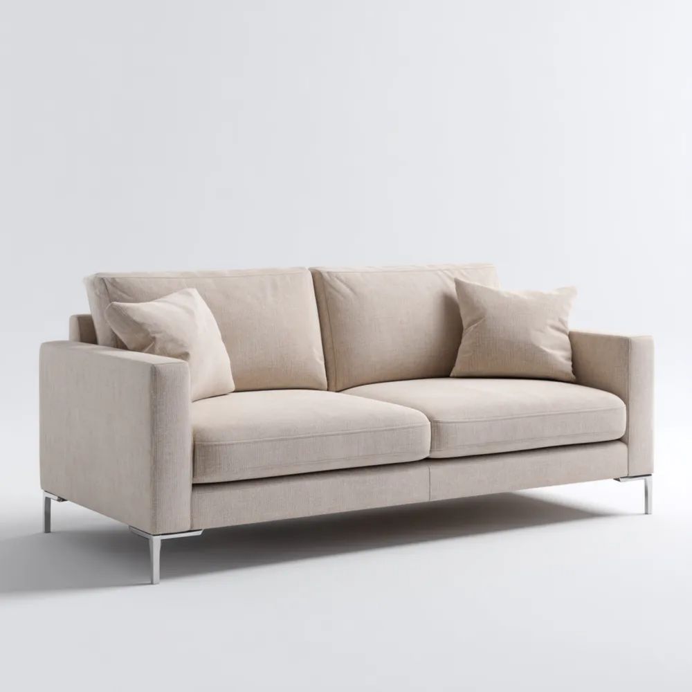 2-Sitzer-Sofa Stoffbezug 200x90x85 cm - Beige