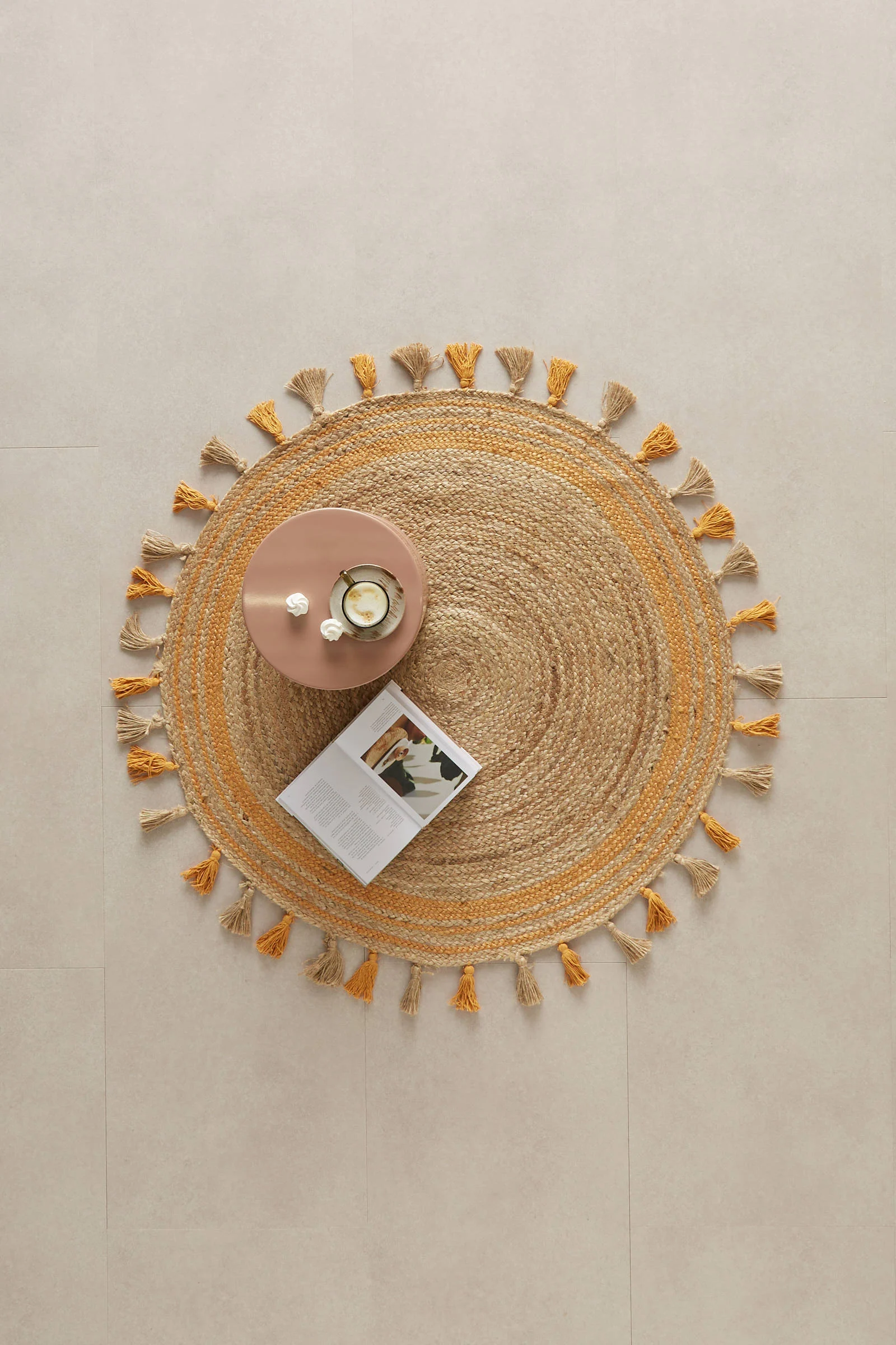 NOUS Living jute vloerkleed Rosetta  (Ø110 cm)