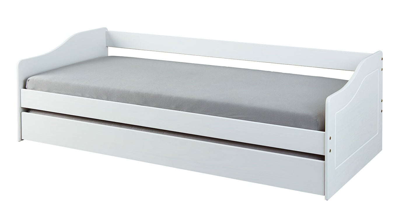 Stauraum-/Funktionsbett LORENZ 90 x 200 cm weiß