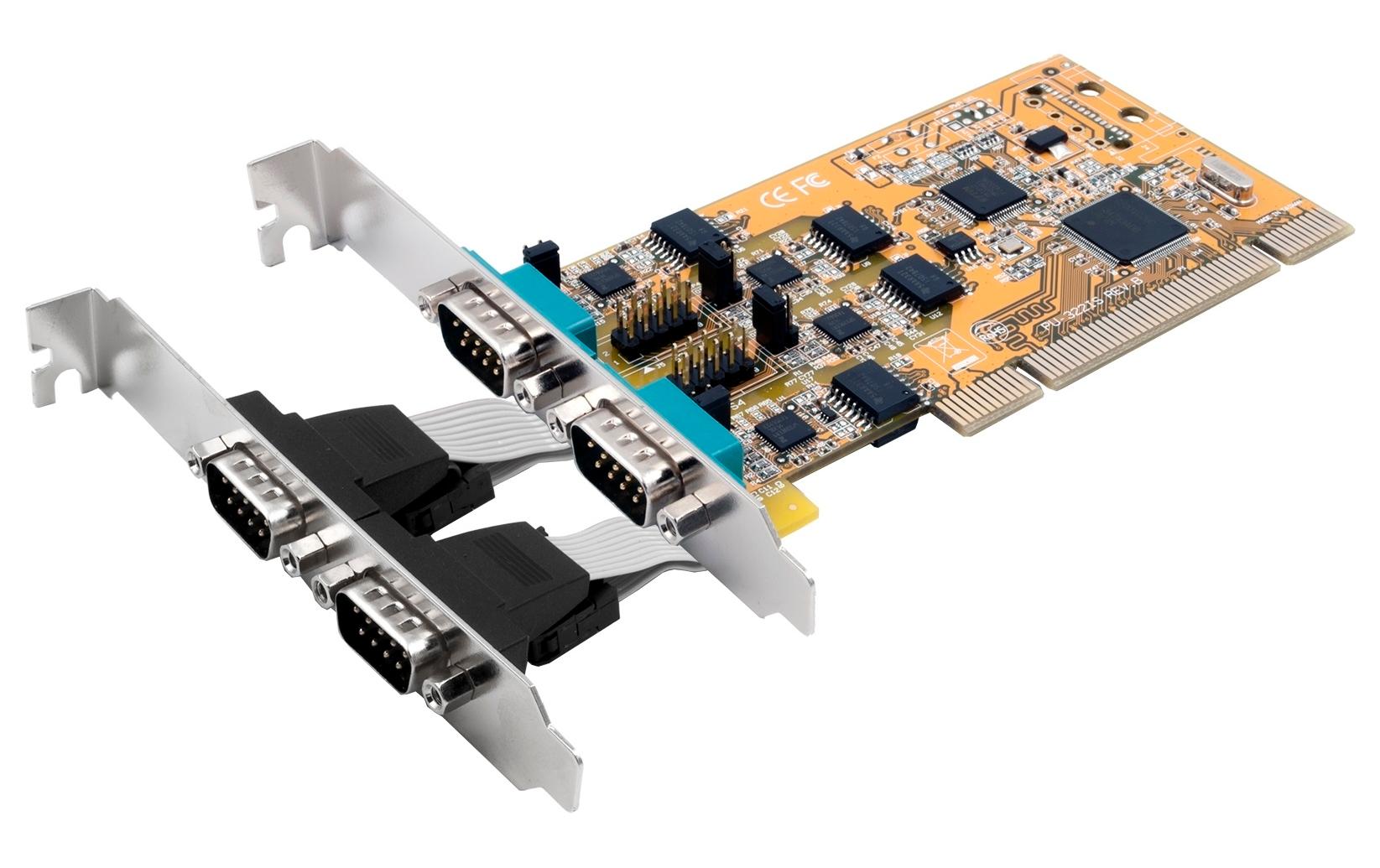 PCI-Karte 4x RS-232/422/485<br>PCI-Schnittstellenkarte mit seriellen Anschlüssen und Überspannungs-Schutz