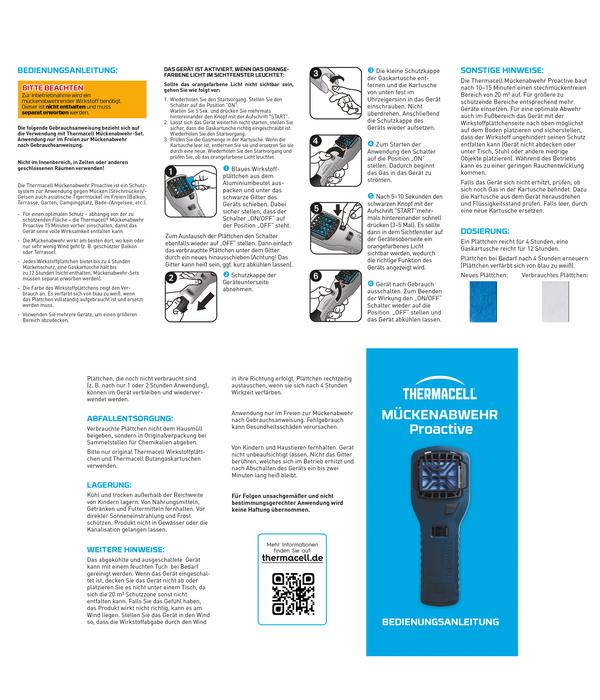 Thermacell Mückenabwehr Proactive Handgerät