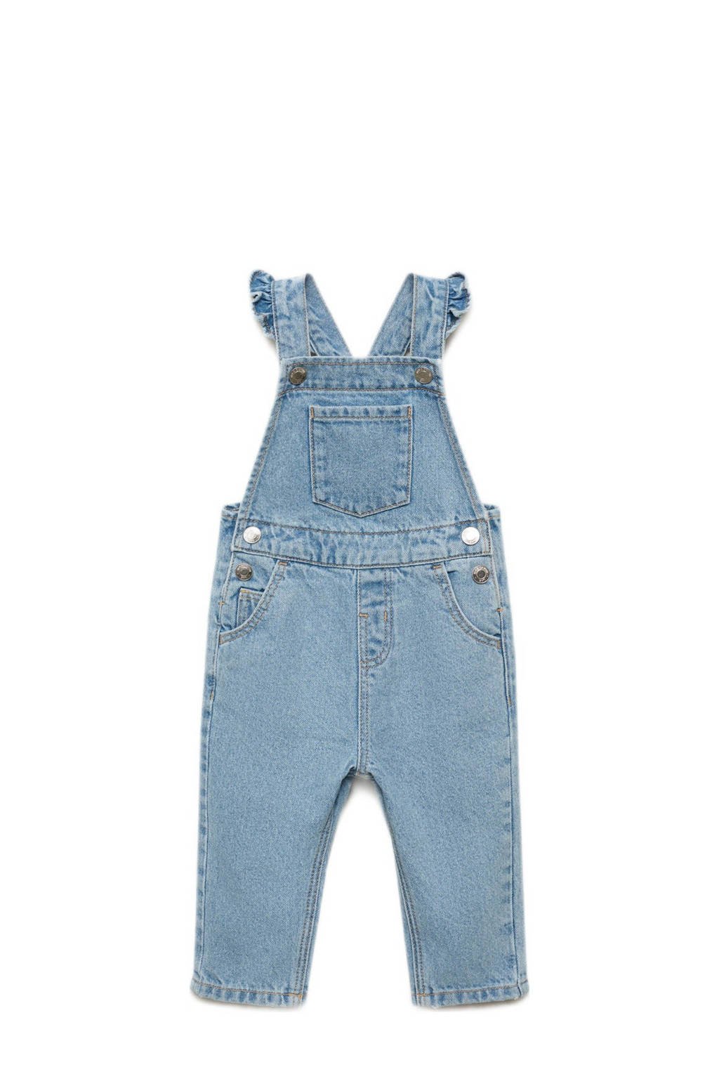 Mango Kids denim tuinbroek light blue denim